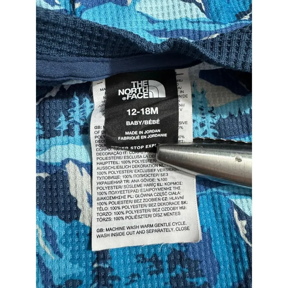 The North Face Baby Camo Mountain Waffle Knit Onesie 12-18 Months